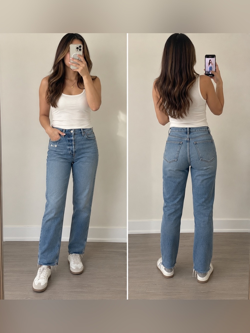 AGOLDE Riley Long High Rise Straight Jeans Size 25 Light Wash